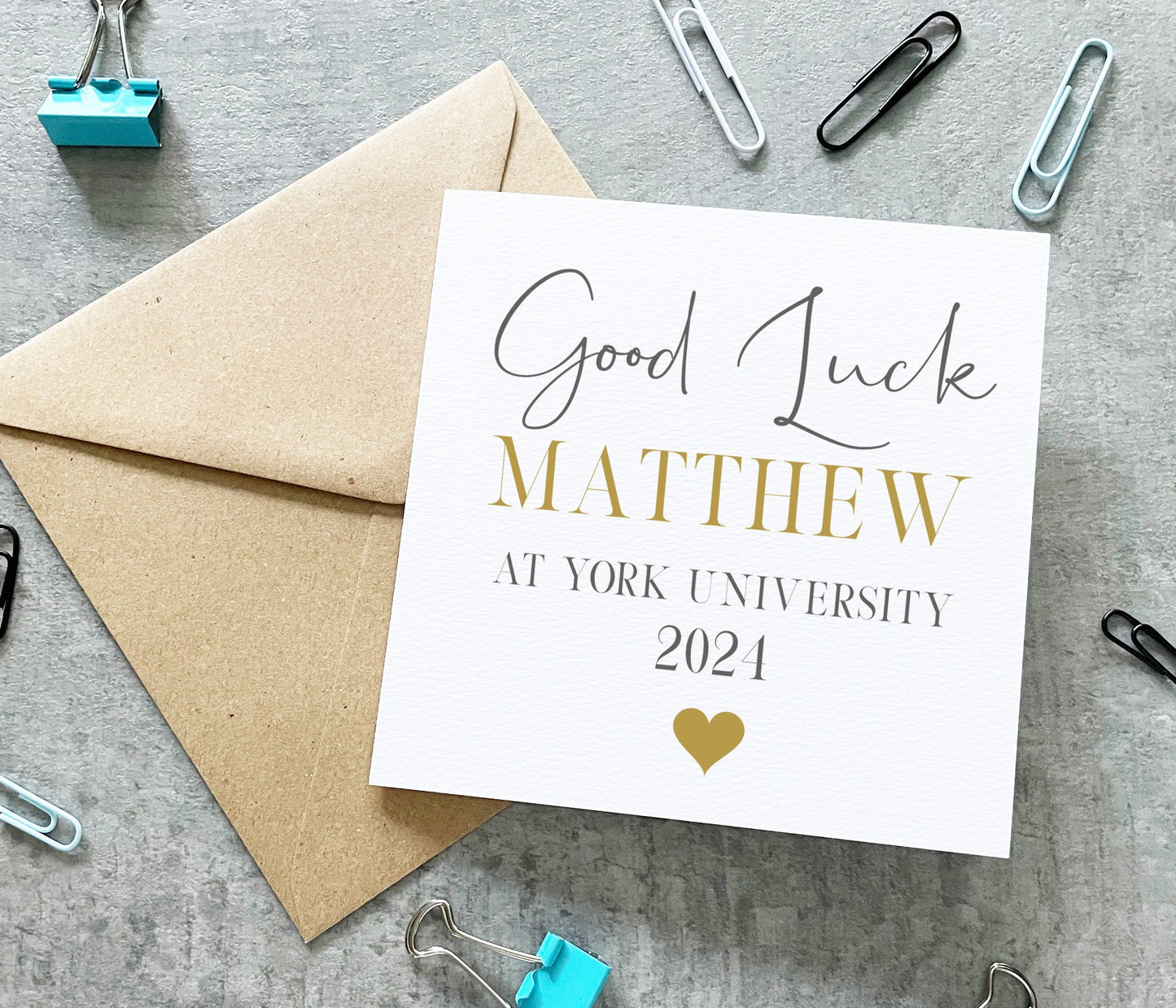 Good Luck At University Card