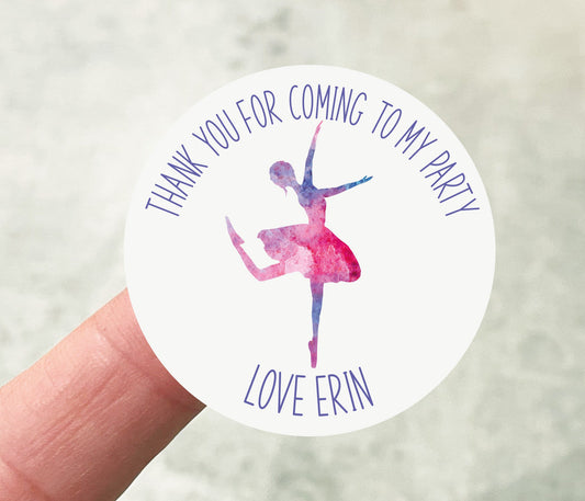 Ballerina Party Stickers