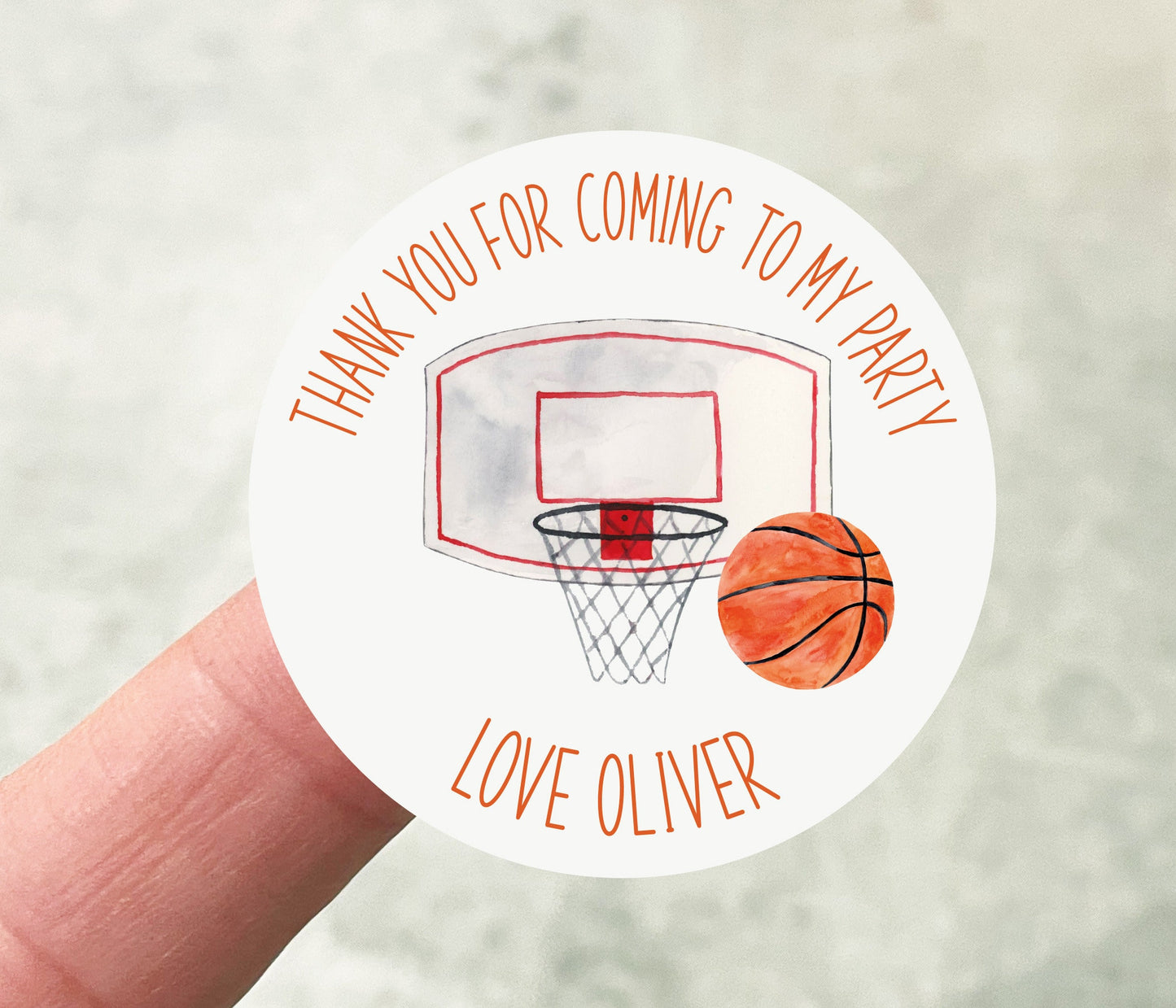 Basketball Party Stickers