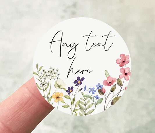 Personalised Floral Stickers