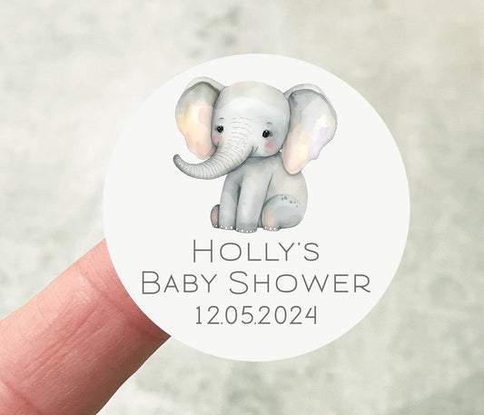 Elephant Baby Shower Stickers