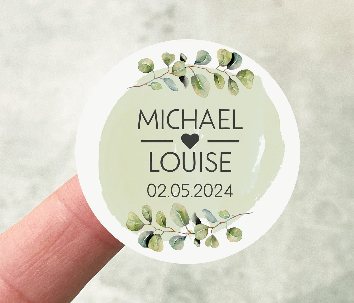 Rustic Leaves Wedding Stickers