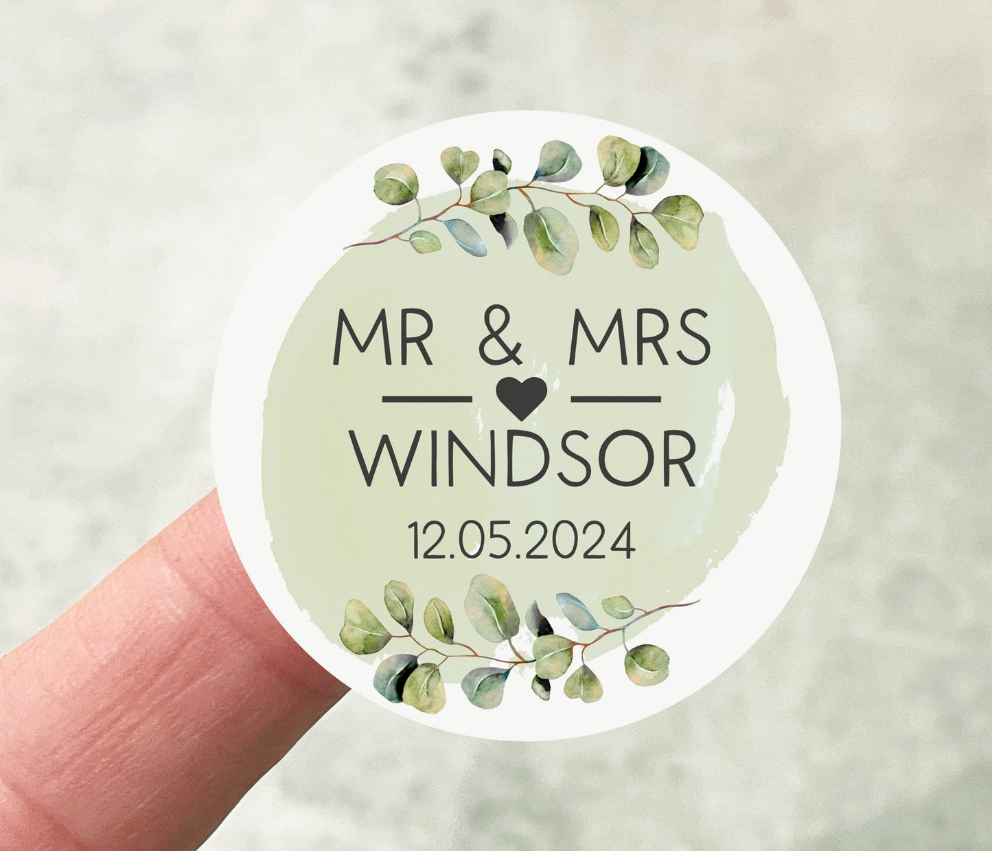 Rustic Leaves Wedding Stickers