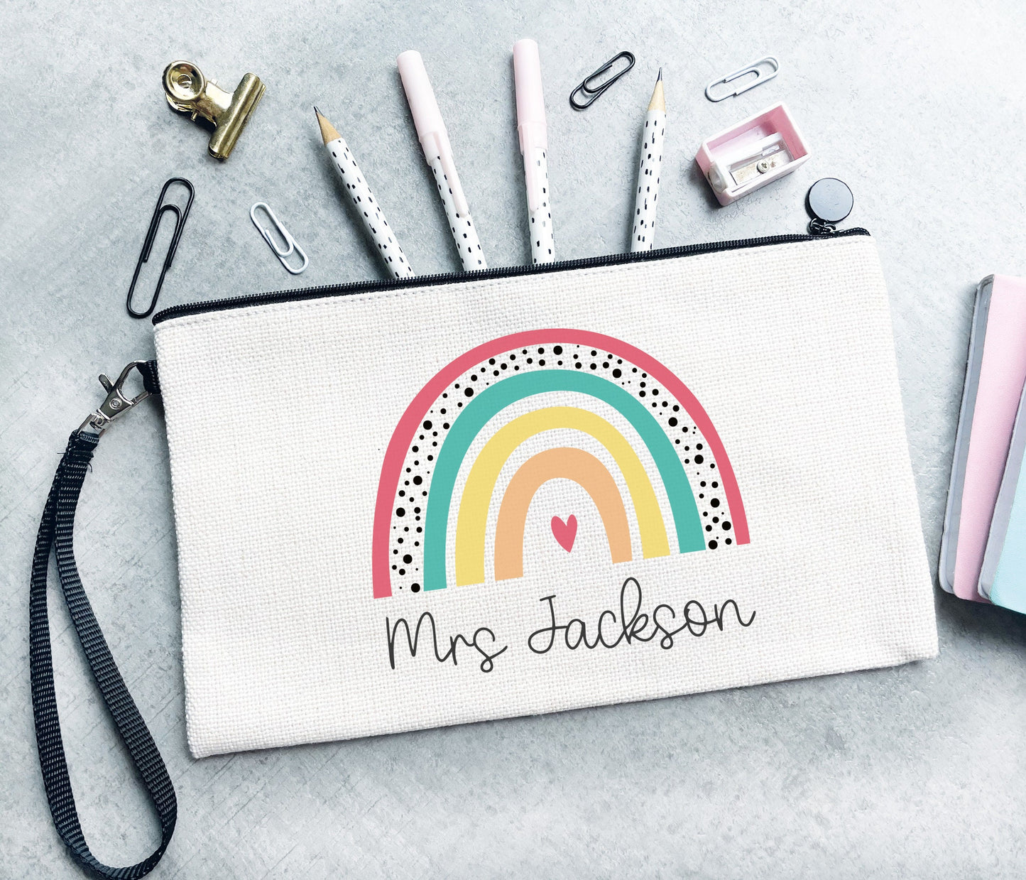 Teacher Rainbow Pencil Case