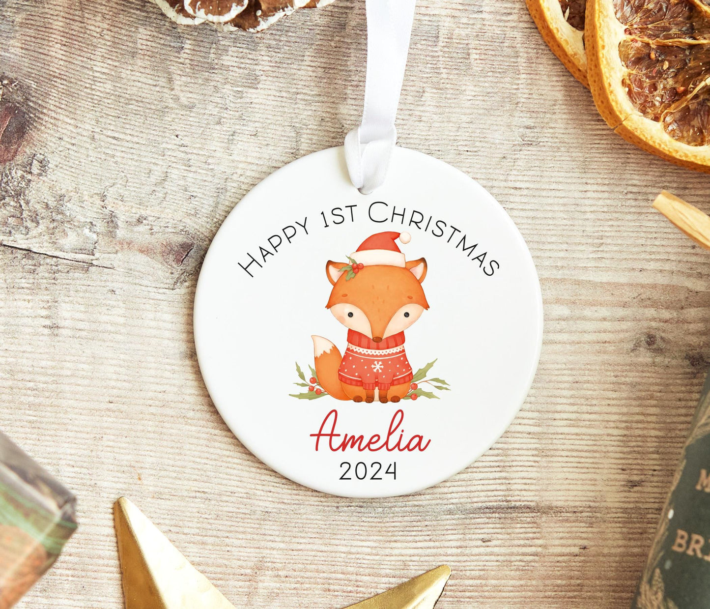 Foxy 1st Christmas Bauble